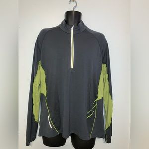 IceBreaker Merino GT Half Zip wool pullover Shirt GT Size XXL Man Grey/ green